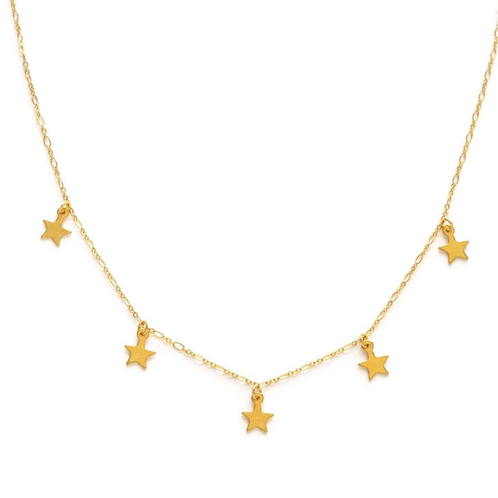 Five Charm Necklace - Stars