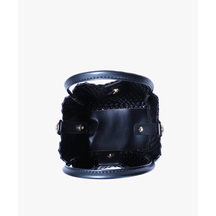 Hollace Woven Mini Tote - Black