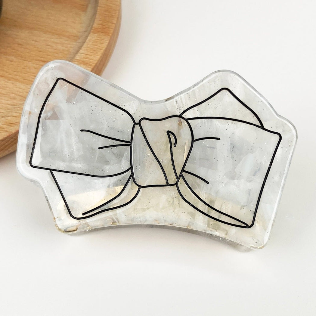 Acrylic Bow Hair Clip - Lockwood Shop - TheDivaSoap