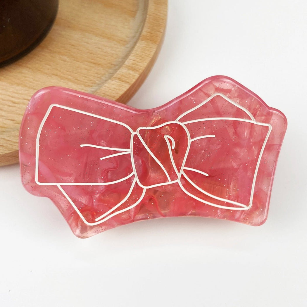 Acrylic Bow Hair Clip - Lockwood Shop - TheDivaSoap