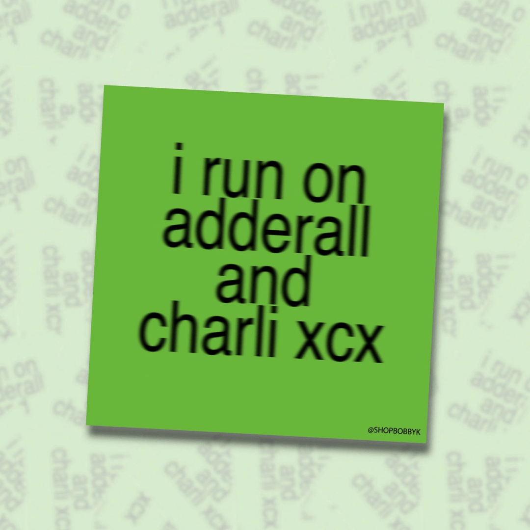 Adderall &amp; Charli Sticker - Lockwood Shop - BOBBYK boutique