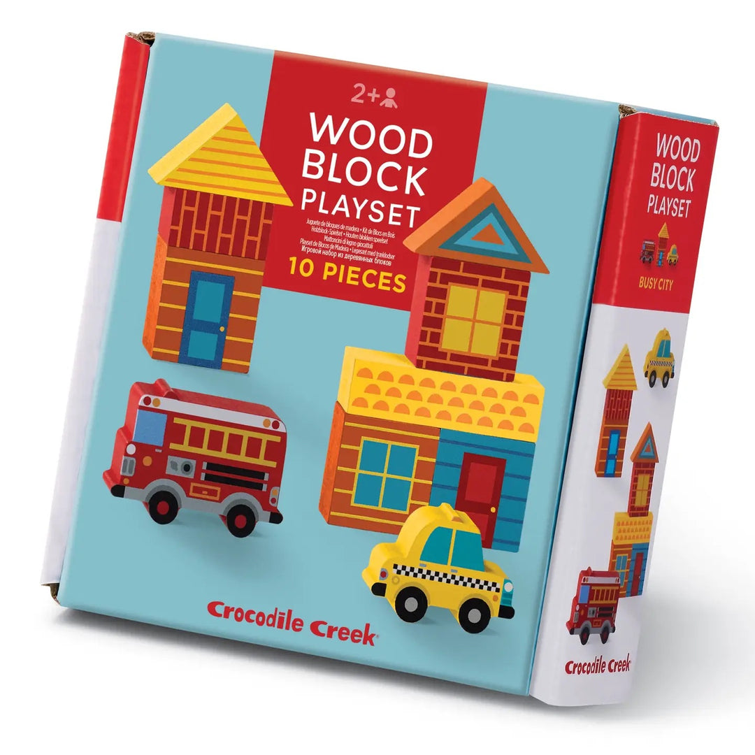 Mini Wood Building Blocks - Busy City