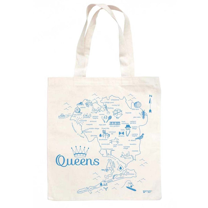 Queens Map Grocery tote