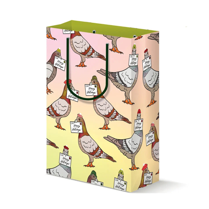 Gift bag with pigeon design and &