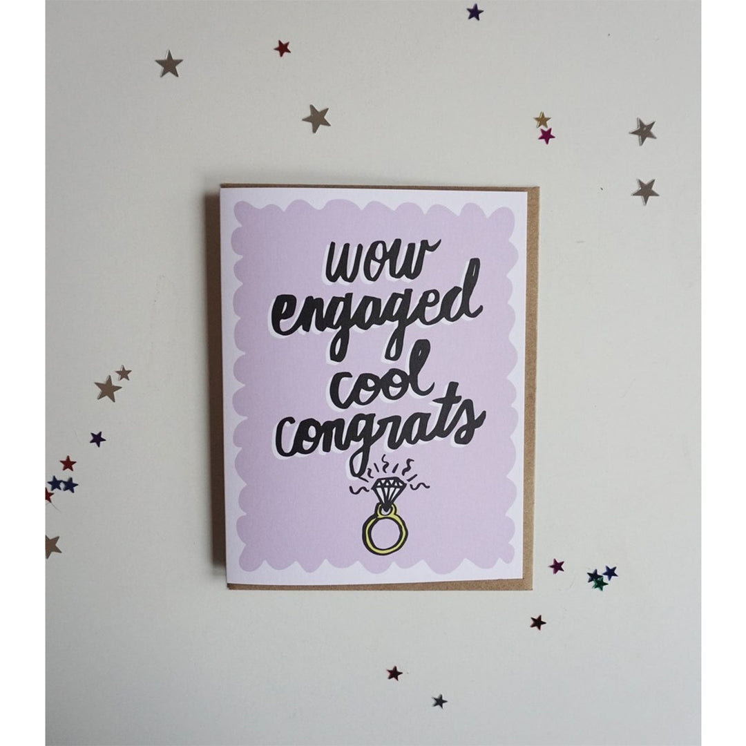 Wow Engaged Greeting Card