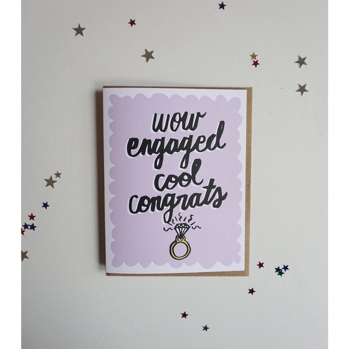 Wow Engaged Greeting Card