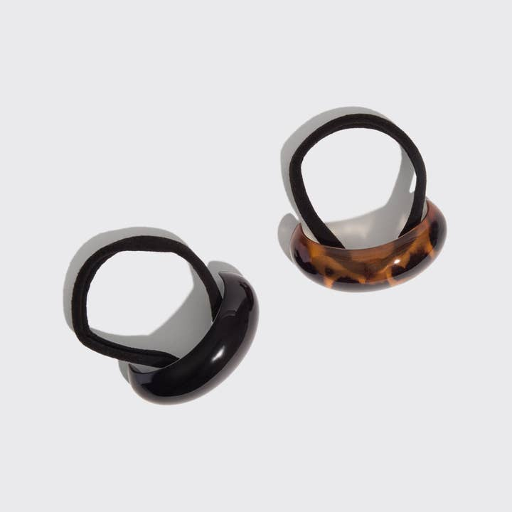Black &amp; Tort Cloud Cuffs - Medium