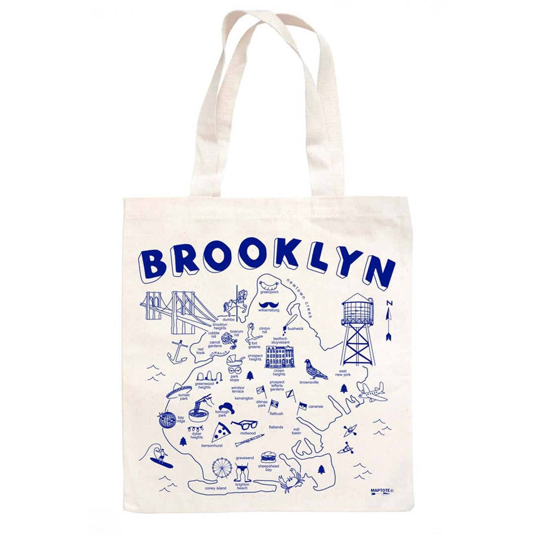 Brooklyn Map Grocery tote