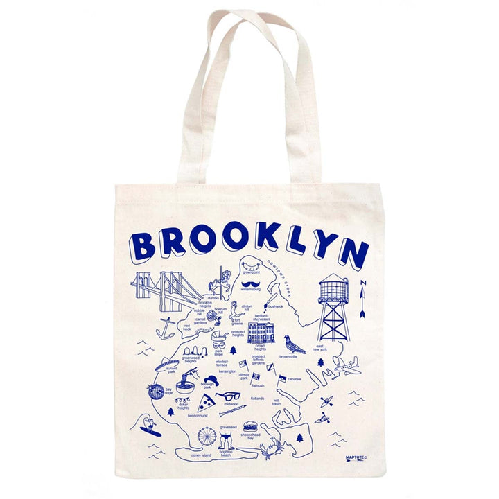 Brooklyn Map Grocery tote