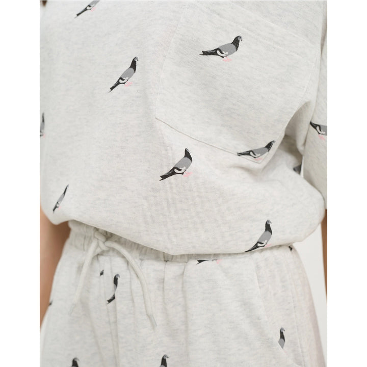 All Over Pigeon Relax Fit Tee