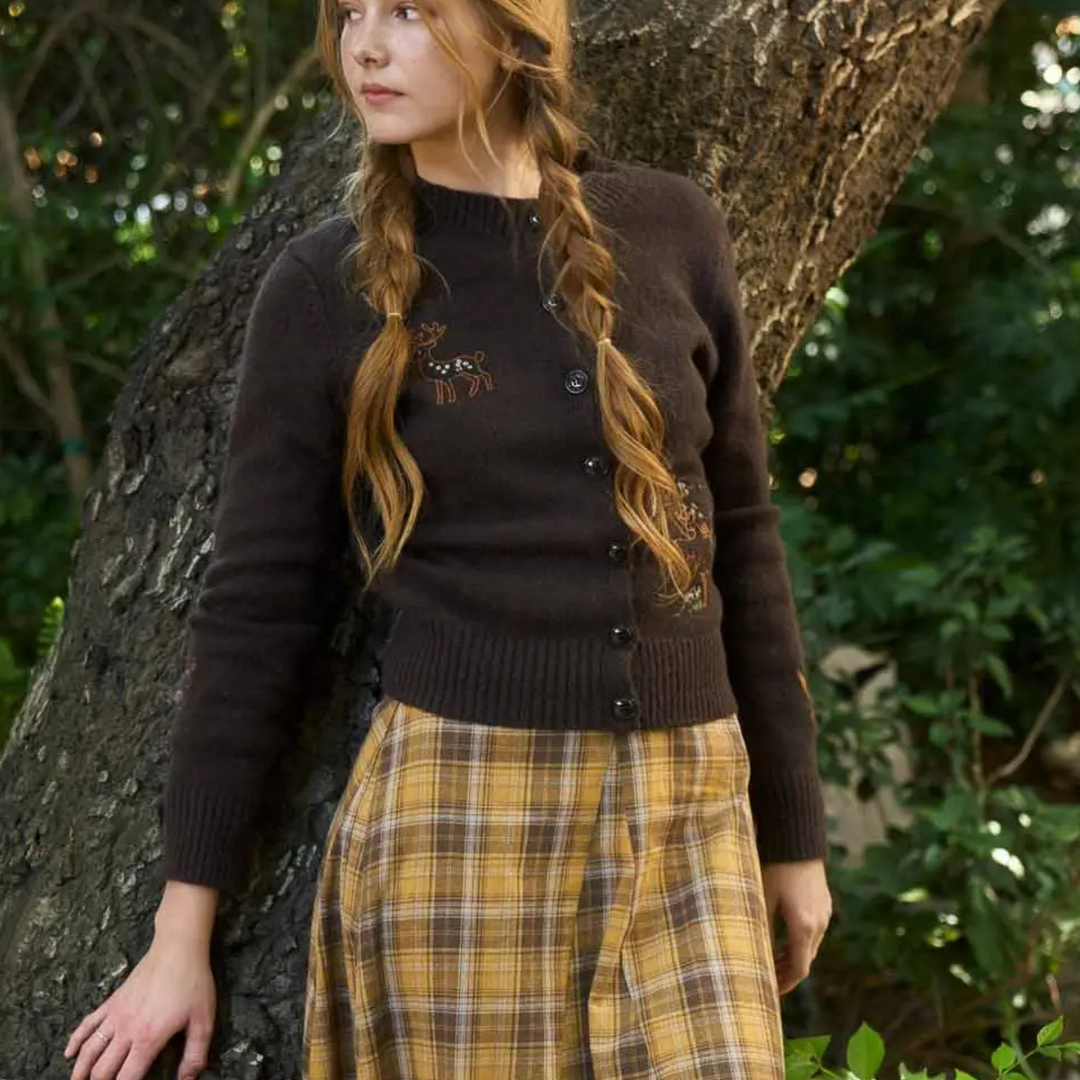 Animal Embroidery Cardigan
