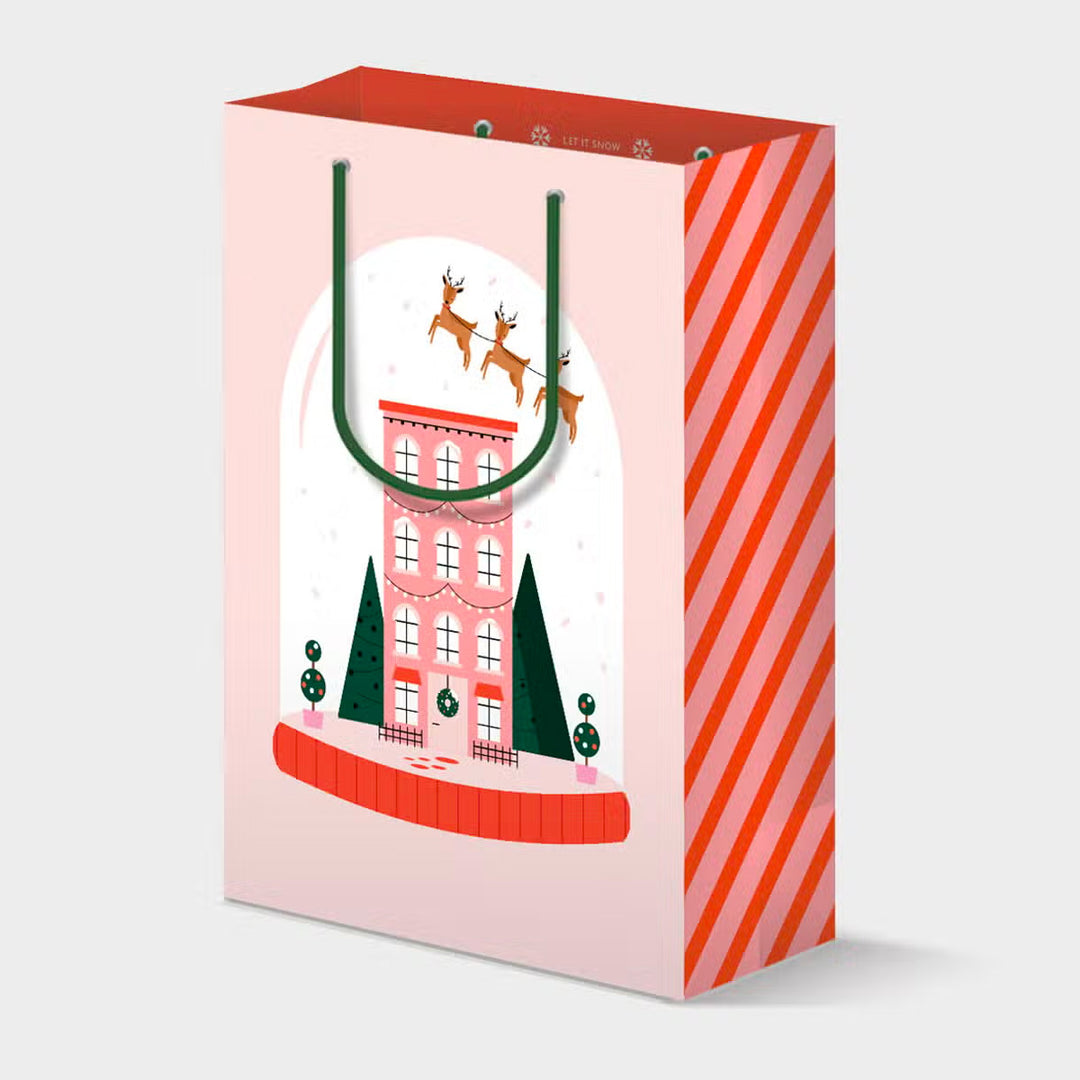 Snow Globe Holiday Gift Bag