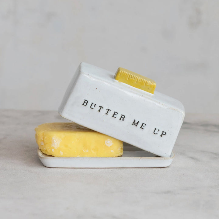 "Butter Me Up" Stoneware Butter Dish