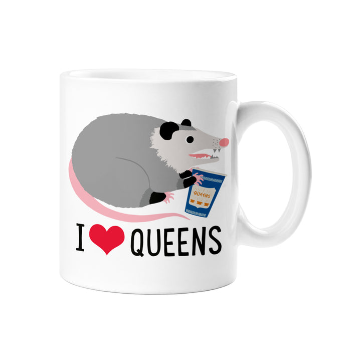 I Heart Queens Opossum Mug