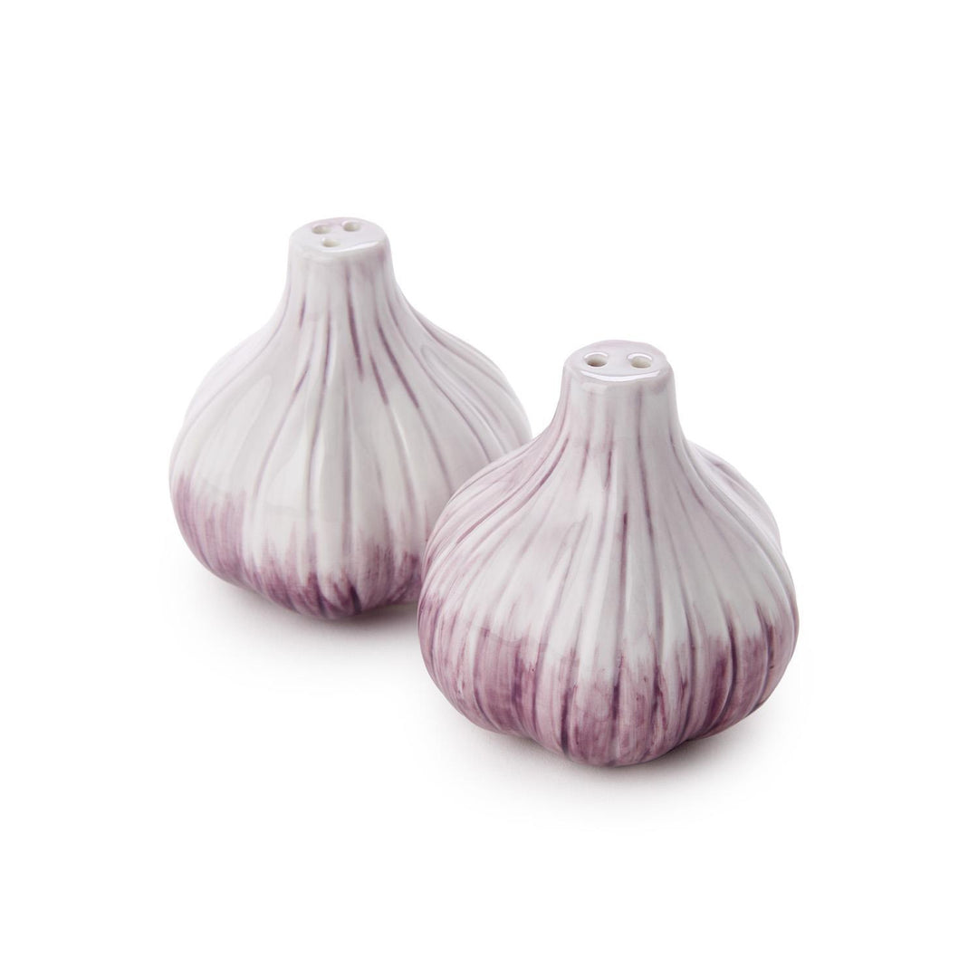 Hand-Painted Garlic Salt and Pepper Shakers