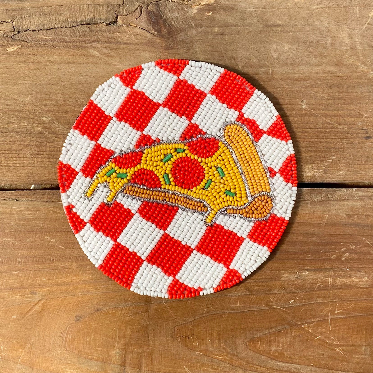 Checkered Slice Beaded Coaster – Lockwood Shop