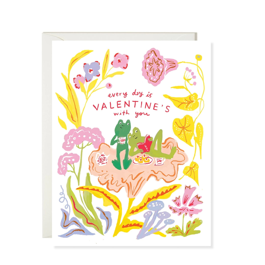 Frog Picnic Valentine Card