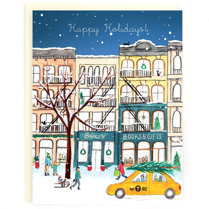 NYC Cast Iron Buildings Holiday Greeting Card
