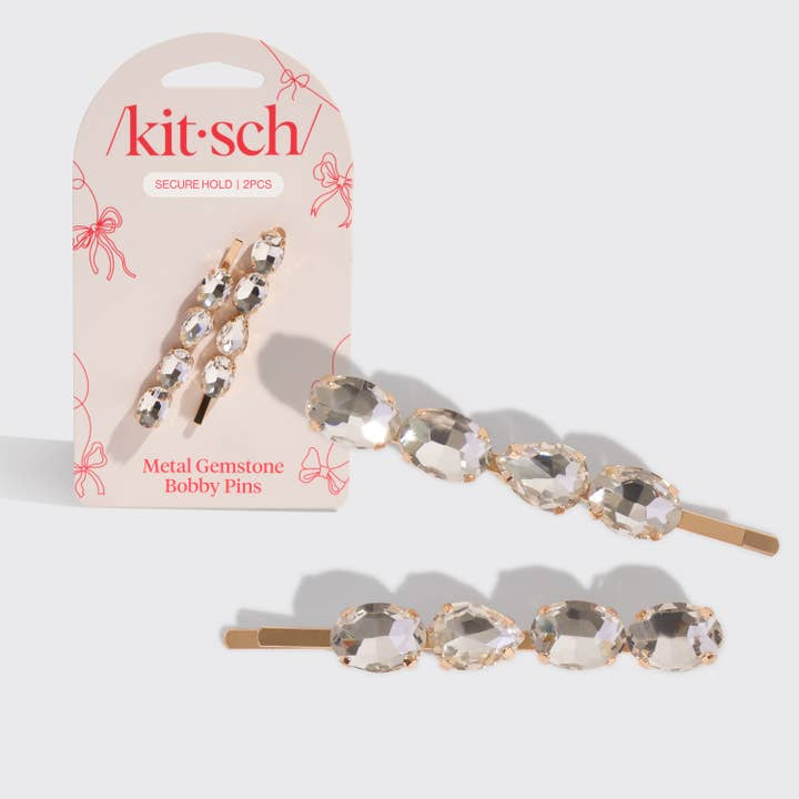 Holiday Gemstone Bobby Pins