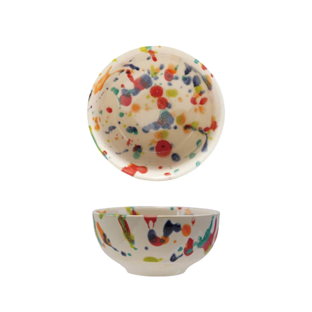 Handmade Stoneware Bowl, Rolled Speckled Finish