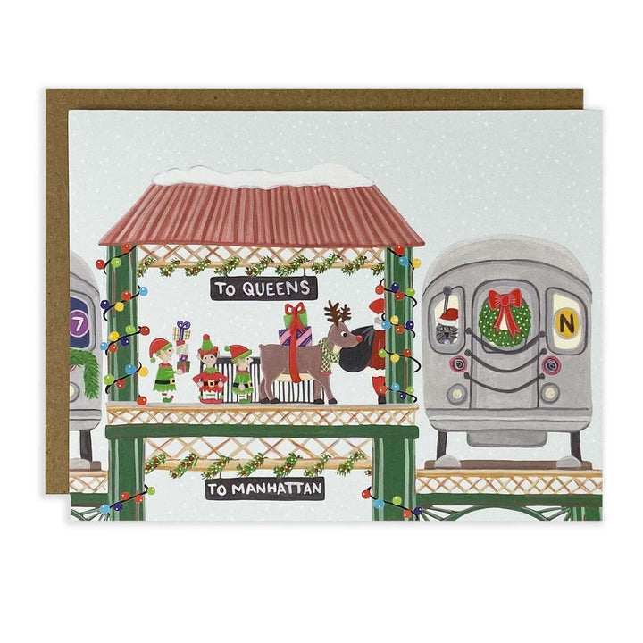 Holiday N Train Greeting Card