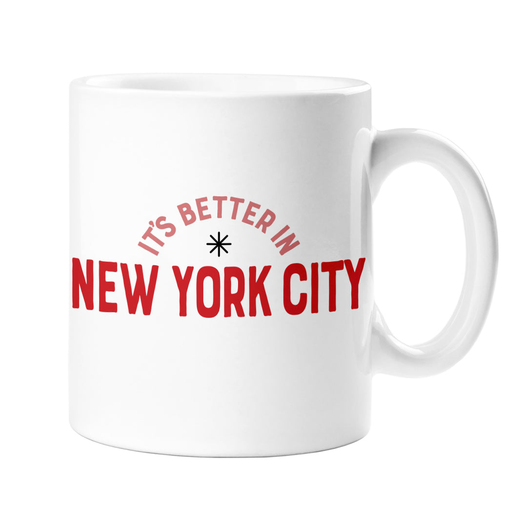 Better in NYC Mug- Pink &amp; Red