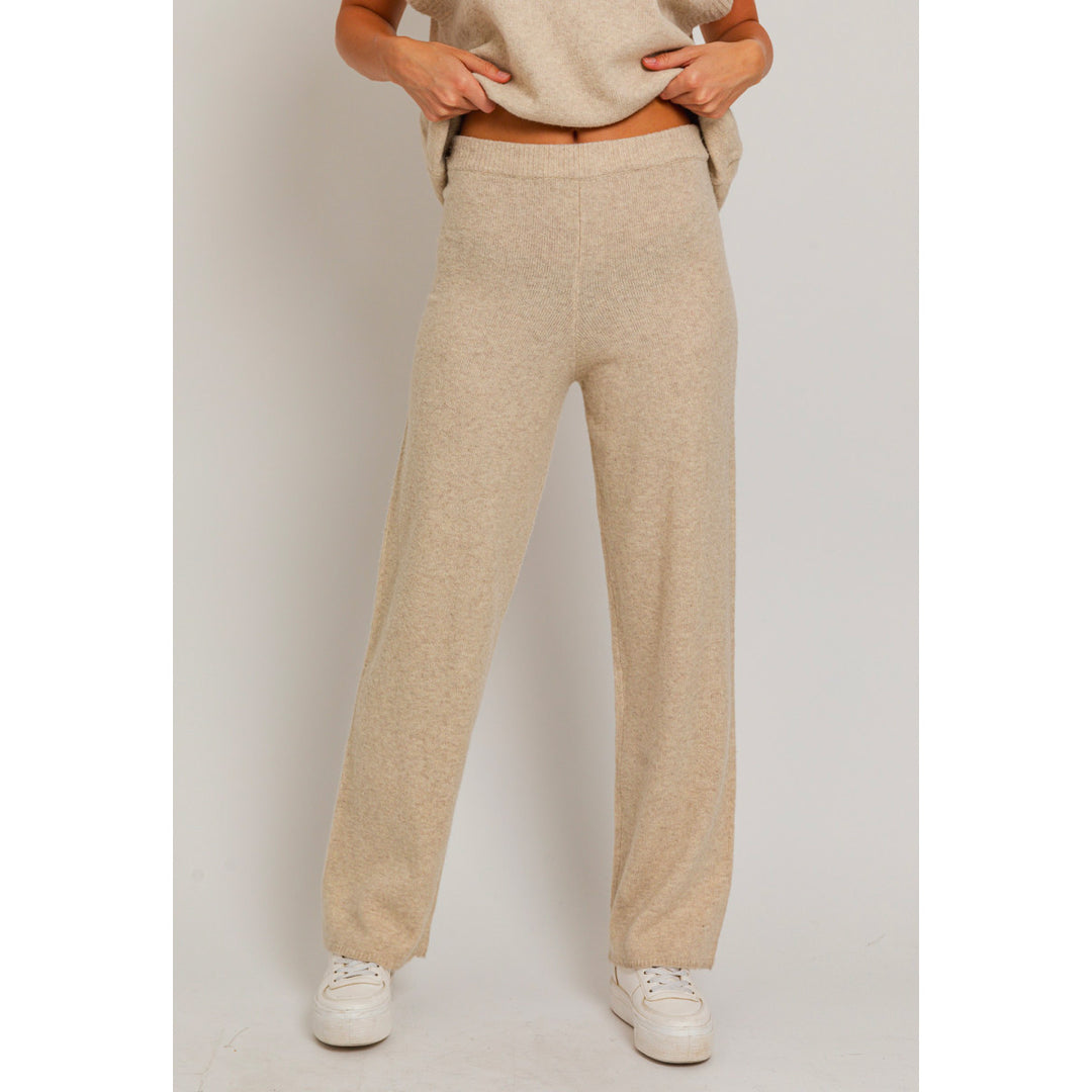 Recycled Yarn Sweater Pants in Oatmeal