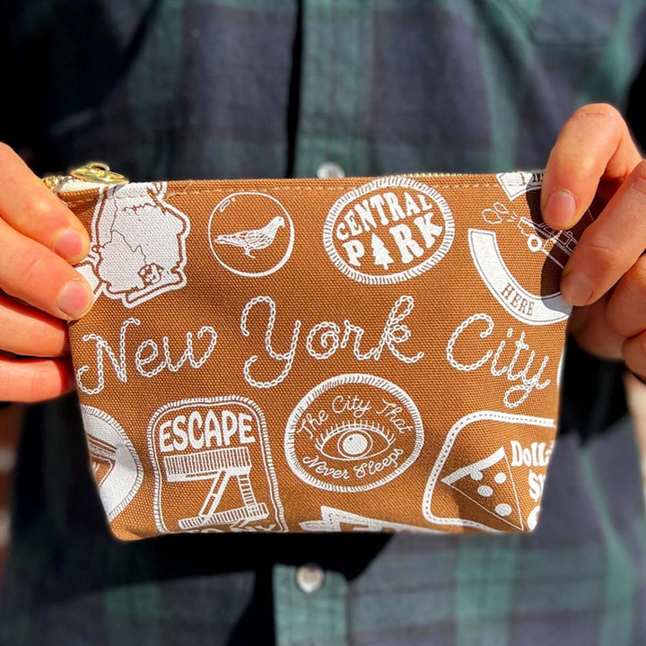 New York City Pins &amp; Patches Zip Pouch