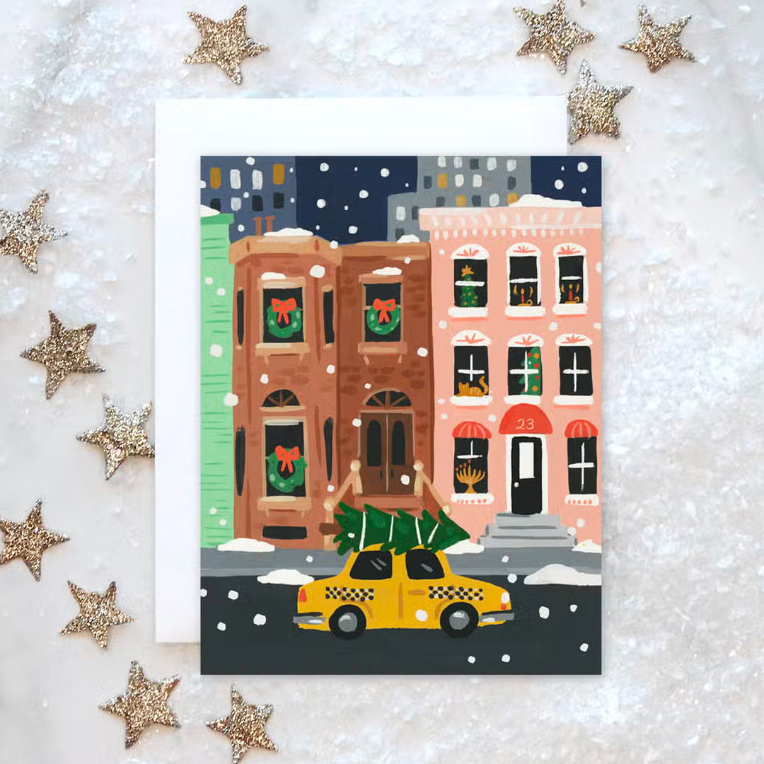 NYC Holiday: Brownstone Greeting Card