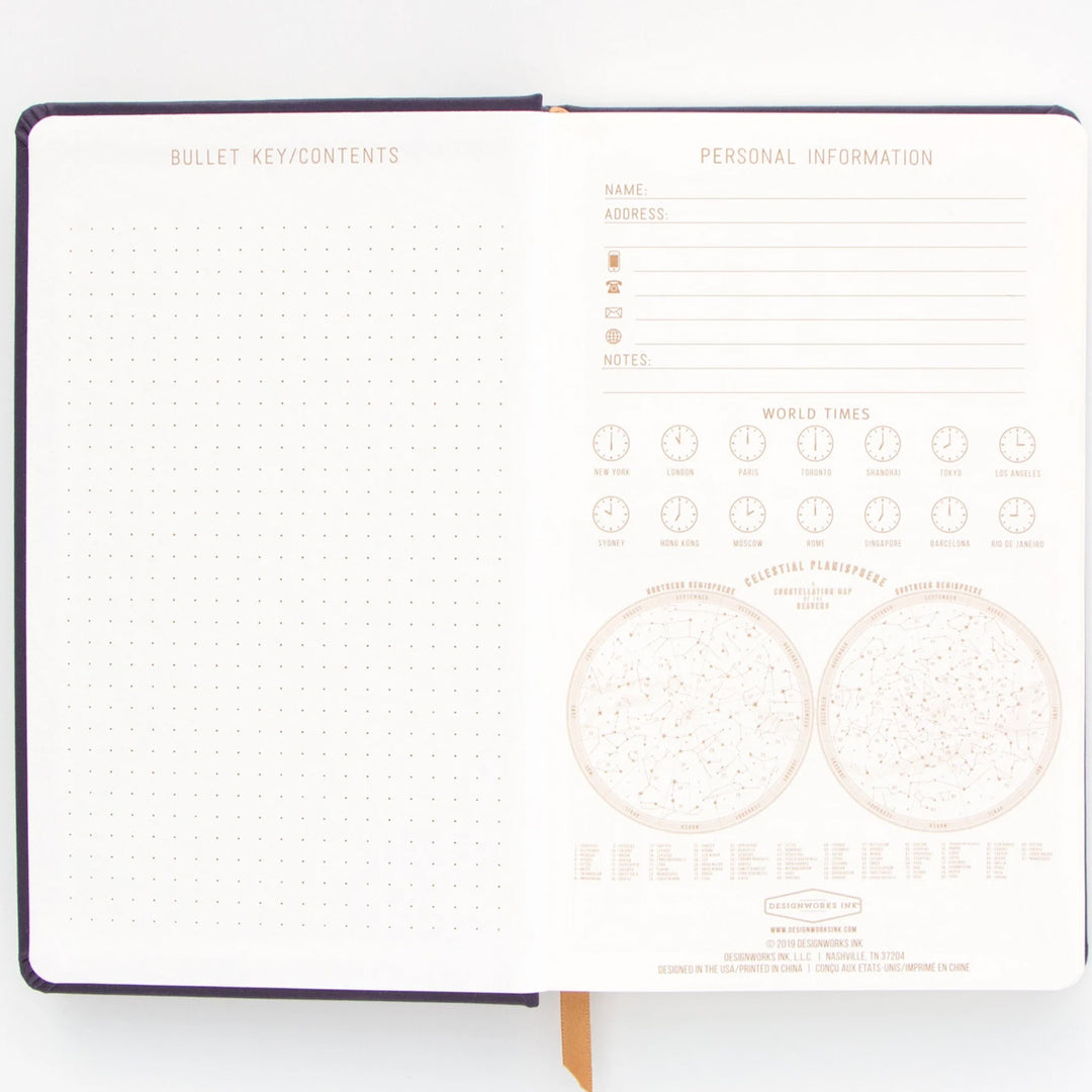 Moon Phases Book Cloth Notebook