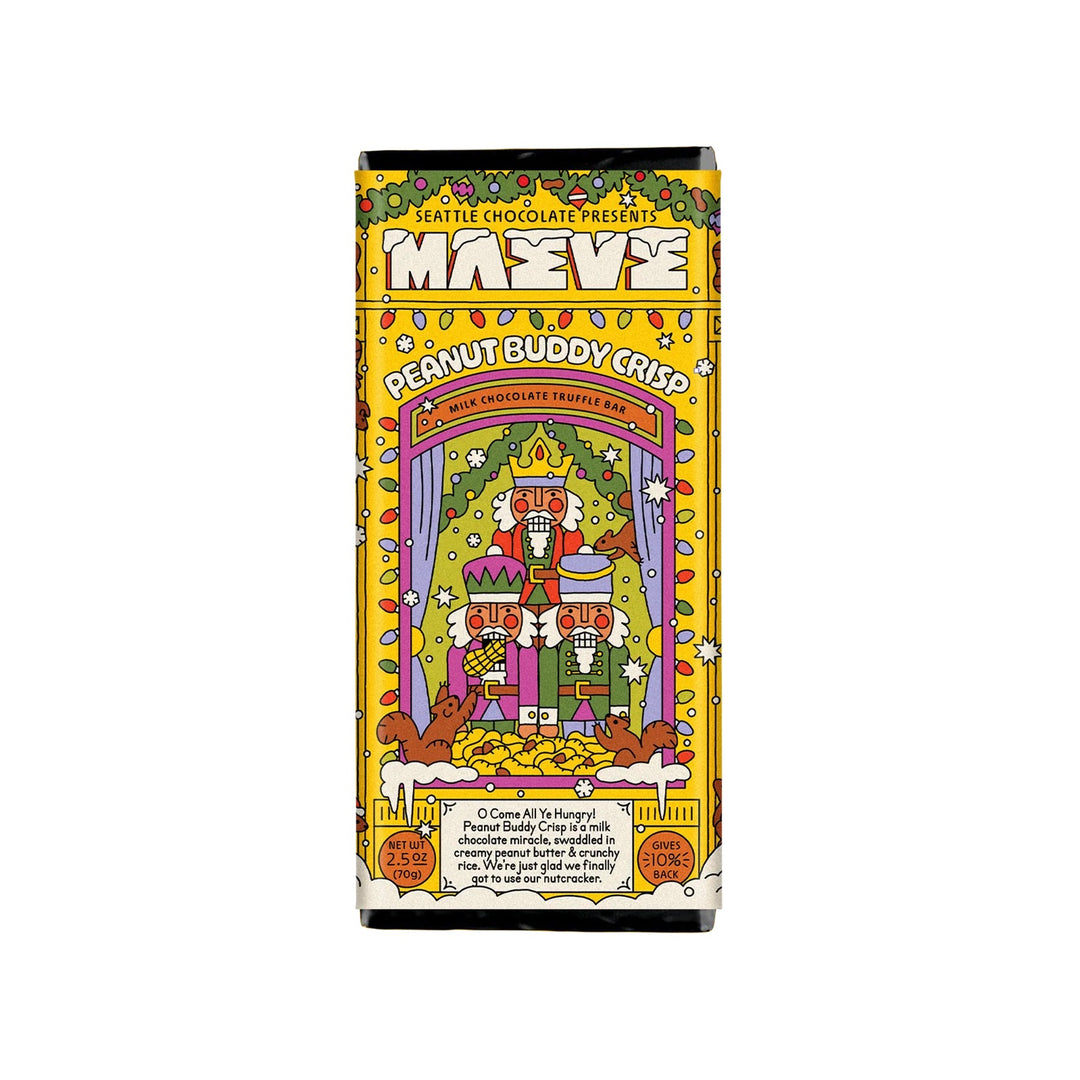 A tall rectangular chocolate bar package for &