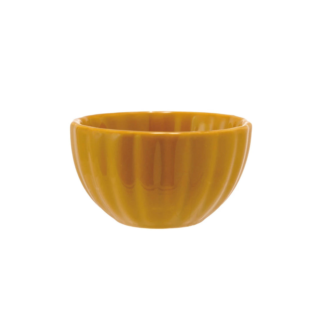 Stoneware Ribbed Bowl