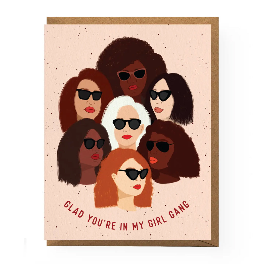 Glad Girl Gang Greeting Card