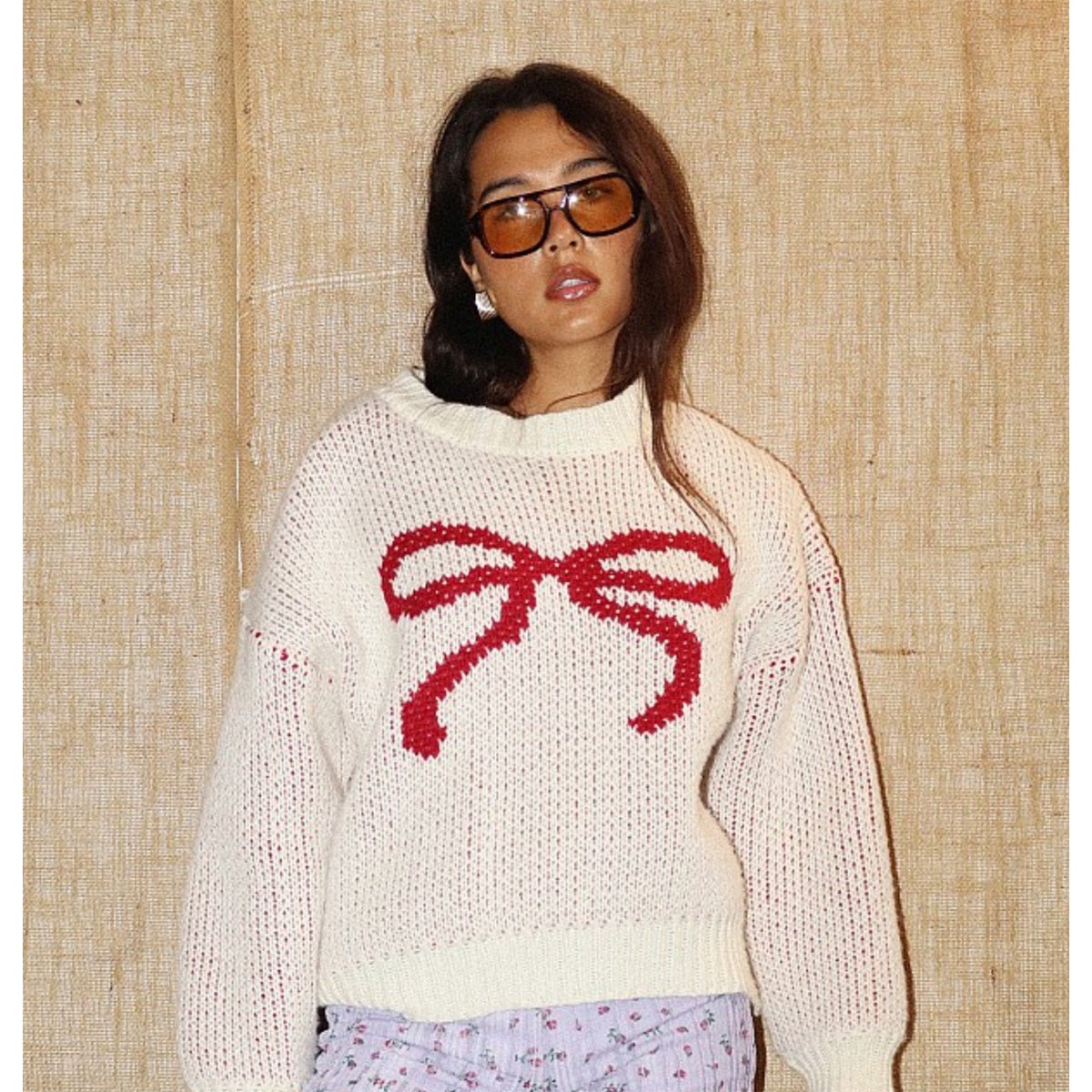 Crimson Bow Sweater - Lockwood Shop - Bailey Rose