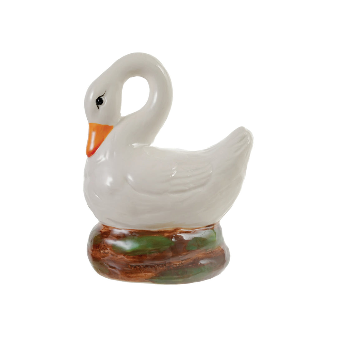 Hand-Painted Vintage Repro Swan