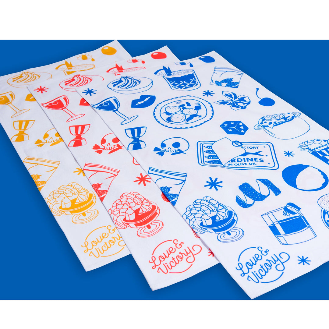 L&amp;V Print Tea Towel