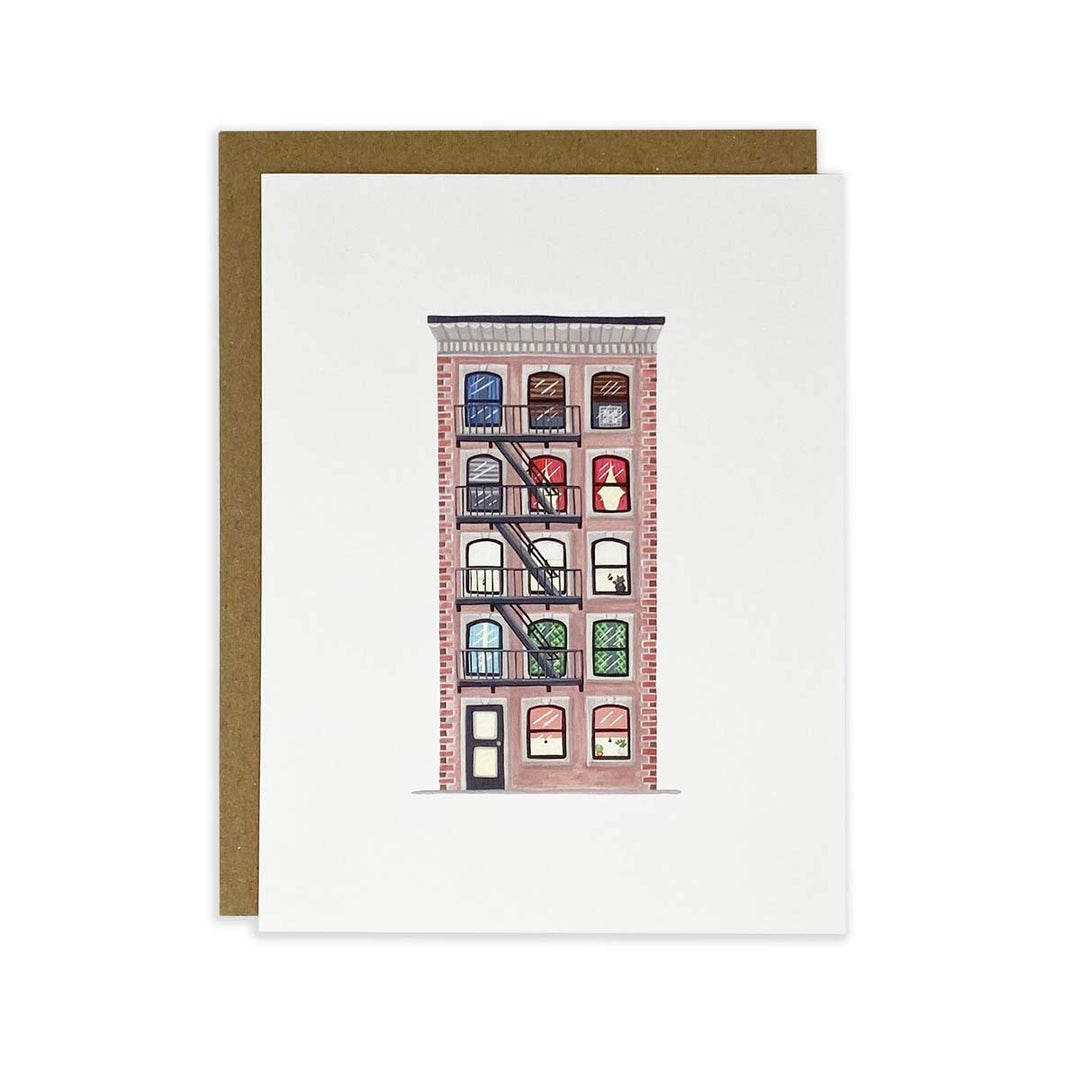 NYC Brownstone Greeting Card