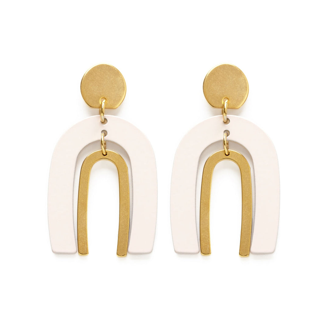 Arches in Ivory Earrings
