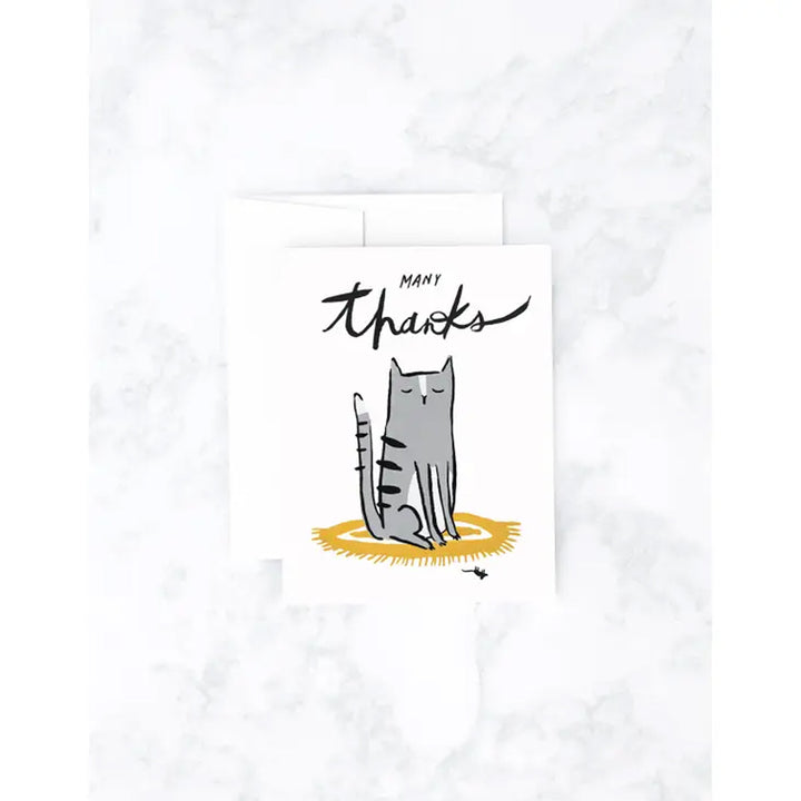 Many Thanks Cat Greeting Card