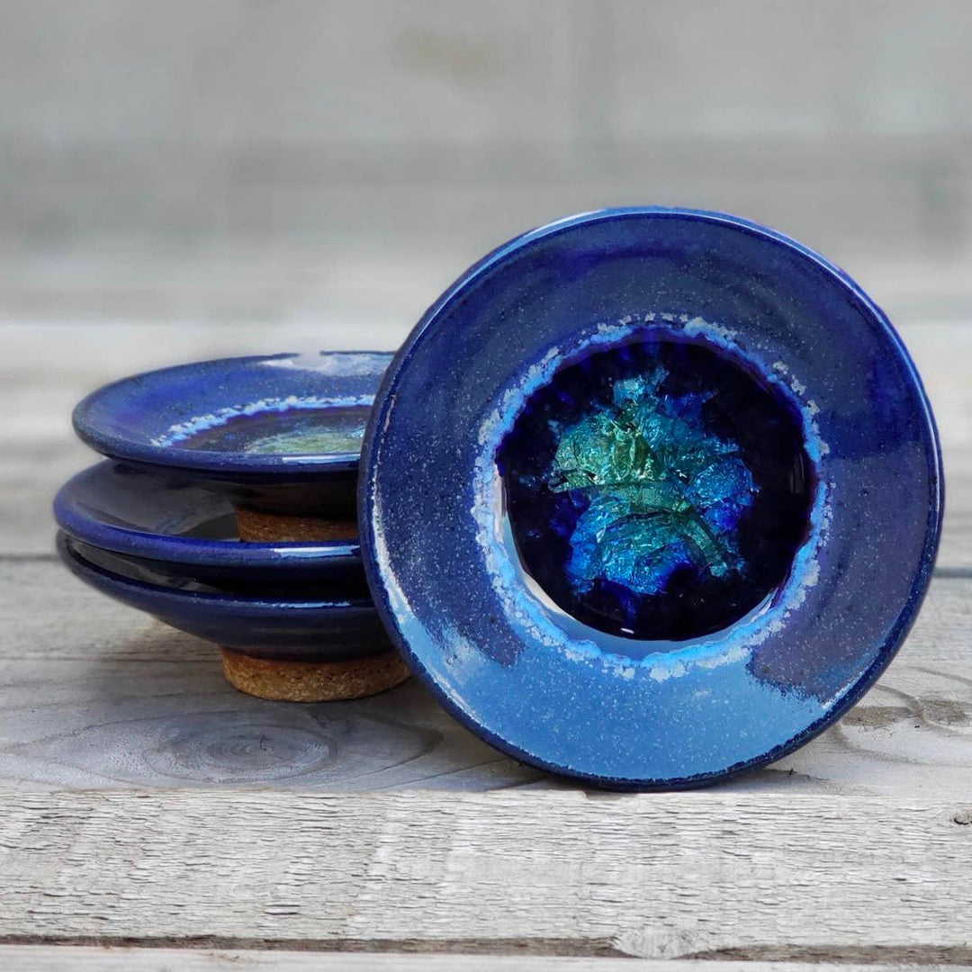 Cracked Glass Wasabi Dipping Bowl
