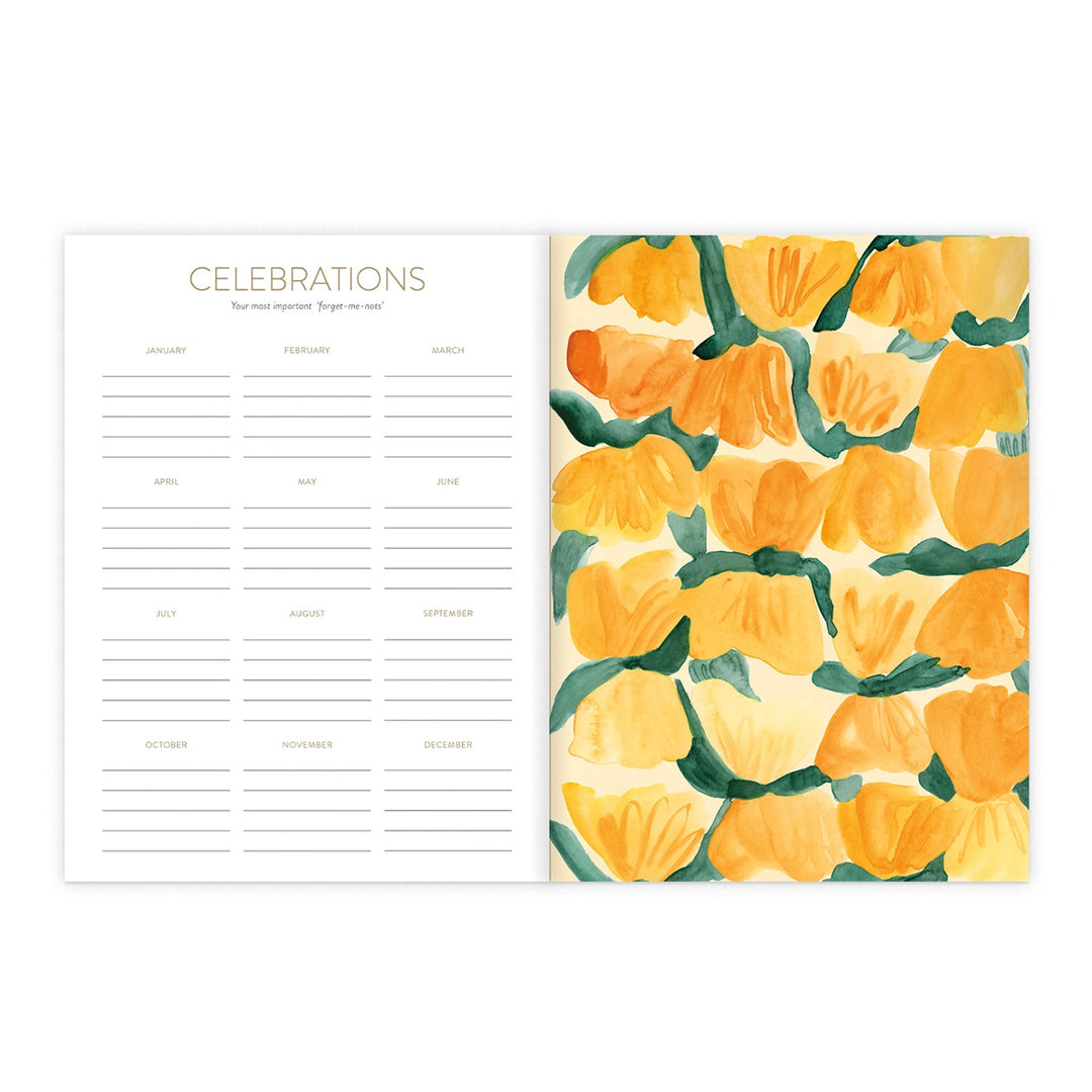2025-2026 Floral Abundance Softcover Planner