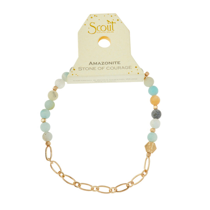 Mini Stone with Chain Bracelet