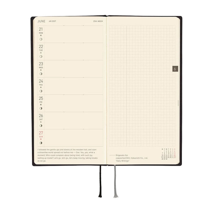 2027 Hobonichi Weeks White Line