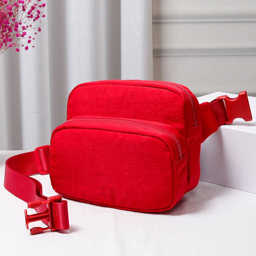 Double Zipper Sling Bag - Red - Lockwood Shop - UNNI C &amp; A Inc.