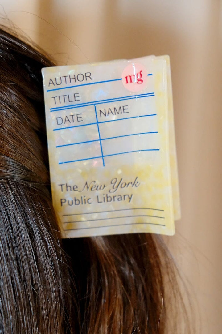 NY Public Library Card Claw Clip