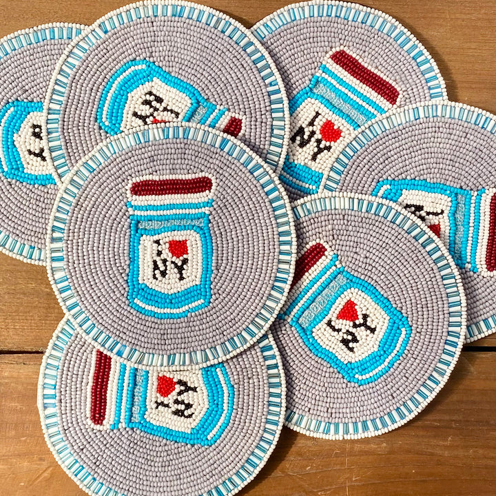 NY Coffee Beaded Coaster