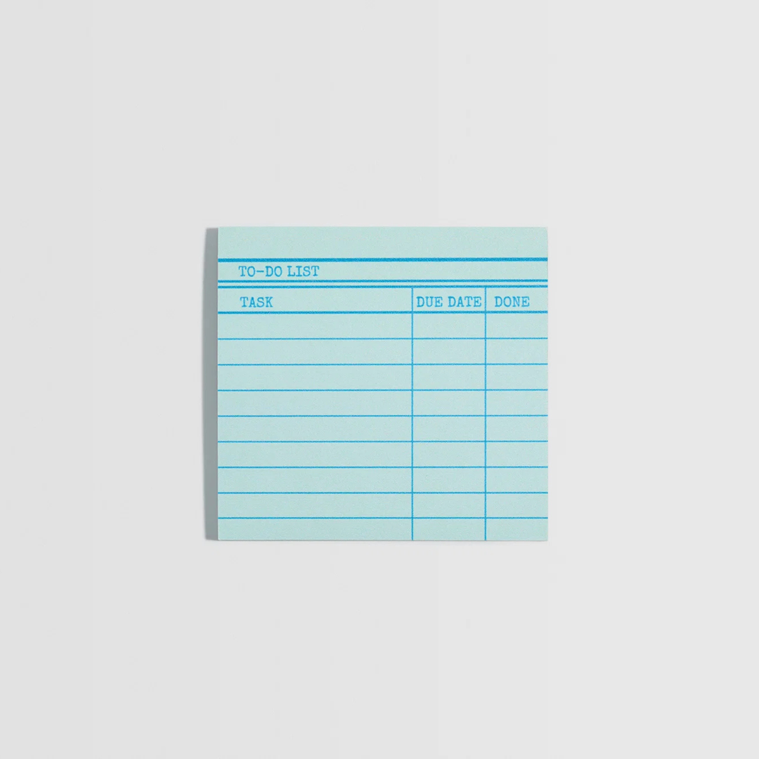 Library Card Post-It Notes