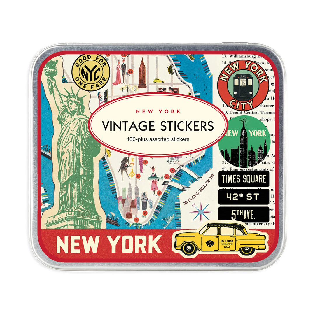 NYC Vintage Sticker Tin