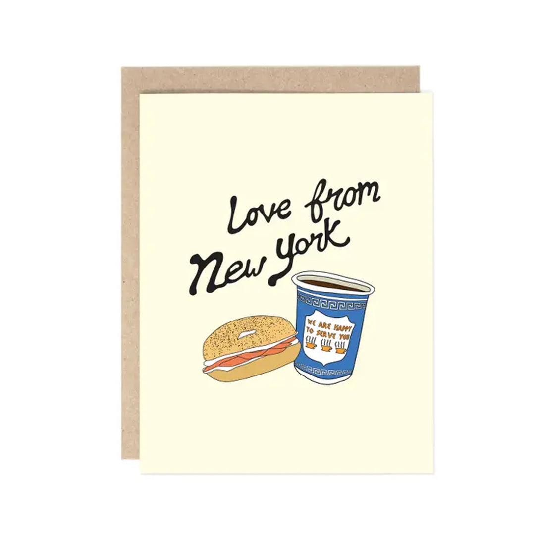 Love from NY Bagel Greeting Card