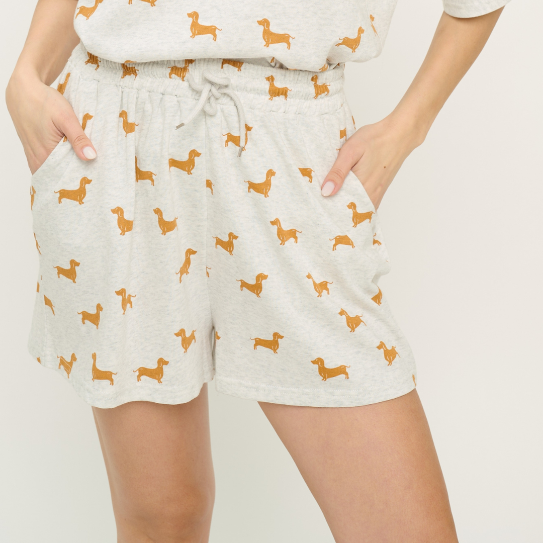 All Over Wiener Dog Relaxed Fit Shorts